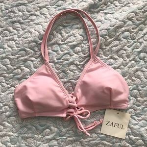 Zaful pink bikini top
